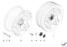E83 X3 3.0d M57N2 SAV / Wheels/  Bmw Alloy Wheel M Double Spoke 192
