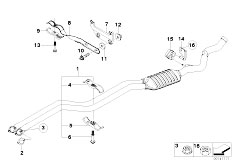 E87 130i N52 5 doors / Exhaust System Front Silencer