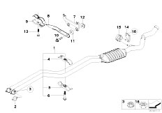 E87 130i N52 5 doors / Exhaust System/  Front Silencer