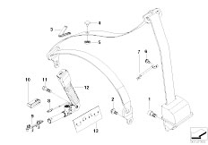 E83N X3 2.0d N47 SAV / Restraint System And Accessories Front Safety Belt Mounting Parts