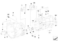 E46 330xd M57 Touring / Manual Transmission/  Gs5x39dz Housing And Mounting Parts