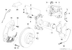 E39 520i M52 Sedan / Brakes/  Front Wheel Brake Brake Pad Sensor