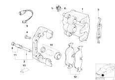 E38 L7 M73N Sedan / Brakes/  Front Wheel Brake Brake Pad Sensor