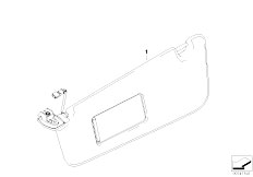 E60N 525d M57N2 Sedan / Individual Equipment/  Individual Sun Visor Alcantara