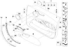 E87 120d M47N2 5 doors / Vehicle Trim/  Door Trim Panel Front