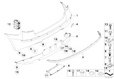 E87 118d M47N2 5 doors / Vehicle Trim/  Bumper Trim Panel Rear