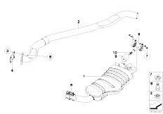 E83 X3 2.0d M47N2 SAV / Exhaust System Exhaust System Rear-2