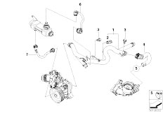 E83 X3 3.0d M57N2 SAV / Engine/  Cooling System Water Hoses