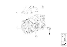 E90 330d M57N2 Sedan / Heater And Air Conditioning/  Air Conditioner Compressor Mounting Part