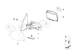 E53 X5 3.0d M57 SAV / Vehicle Trim/  Electrochromic Outside Mirror Bright Bl