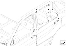 E53 X5 3.0d M57 SAV / Vehicle Trim/  Door And Outside Mirror Sealings