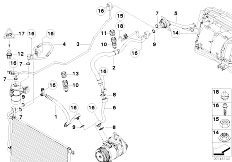 E83 X3 3.0d M57N2 SAV / Heater And Air Conditioning/  Coolant Lines