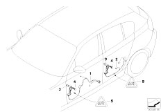 E87N 118i N43 5 doors / Vehicle Electrical System/  Door Cable Harness