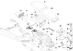 E64 630i N52 Cabrio / Vehicle Trim/  Centre Console Carrier Trim Panels-2