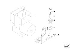 E38 750iL M73 Sedan / Brakes/  Hydro Unit Dsc Control Unit Fastening-2