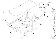 E90 335d M57N2 Sedan / Engine/  Oil Pan Oil Level Indicator