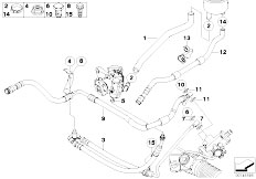 E60 530xi N52 Sedan / Steering Hydro Steering Oil Pipes