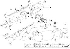 E64 M6 S85 Cabrio / Exhaust System Exhaust Manifold With Catalyst