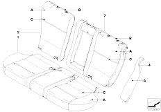 E53 X5 3.0i M54 SAV / Individual Equipment Individual Cover Seat Rear Leather