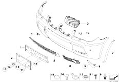 E83 X3 2.0d M47N2 SAV / Vehicle Trim Mounting Parts For M Front Bumper Trim
