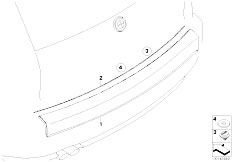 E83N X3 2.0d M47N2 SAV / Vehicle Trim/  M Trunk Lid Cover