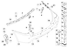 E83N X3 2.0d M47N2 SAV / Vehicle Trim/  M Rear Bumper Trim