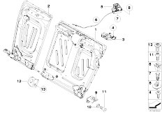 E92 330xd M57N2 Coupe / Seats/  Through Loading Facility Single Parts