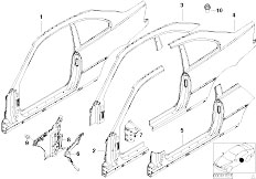 E46 318Ci M43 Coupe / Bodywork/  Body Side Frame