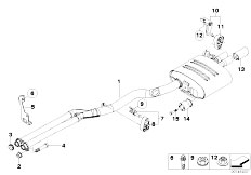 E61 535d M57N Touring / Exhaust System Exhaust System Rear