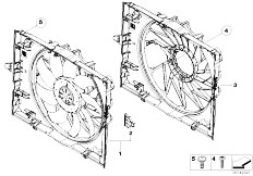 E64 650i N62N Cabrio / Radiator/  Fan Shroud Fan