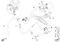 E60 520d M47N2 Sedan / Steering/  Hydro Steering Oil Pipes