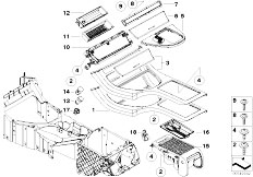 E53 X5 3.0d M57 SAV / Vehicle Trim/  Centre Console Decor Bottom Parts