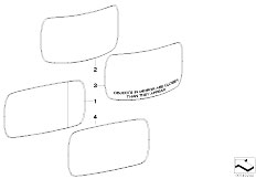 E83N X3 2.0d M47N2 SAV / Vehicle Trim/  Electrochrome Mirror Glas S430a