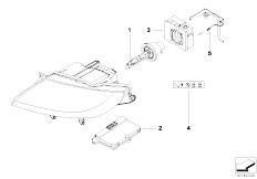 E85 Z4 2.5i M54 Roadster / Lighting/  Headlight Electronic Parts Xenon Light