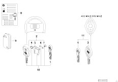 E83 X3 3.0d M57N SAV / Bodywork Key With Accumulator Battery