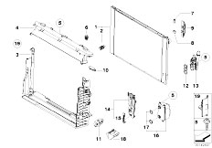 E61 530i N52 Touring / Radiator/  Mounting Parts F Radiator