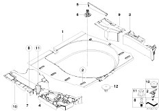 E39 528i M52 Touring / Vehicle Trim/  Trim Panel Trunk Floor-2