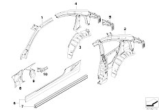 E92 325i N53 Coupe / Bodywork/  Single Components For Body Side Frame