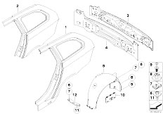 E61 530d M57N2 Touring / Bodywork/  Side Panel Tail Trim