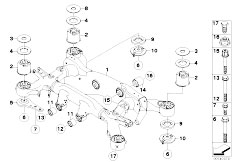 E68 Hydrogen 7 N73 Sedan / Rear Axle Rear Axle Carrier