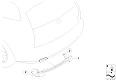 E83N X3 2.0d M47N2 SAV / Vehicle Trim/  Rear Apron Trim For Sports Exhaust