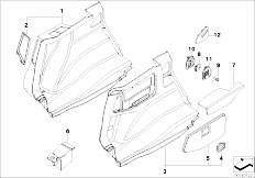 E81 118i N43 3 doors / Vehicle Trim/  Trunk Trim Left