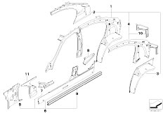 E90N 325xi N52N Sedan / Bodywork/  Single Components For Body Side Frame