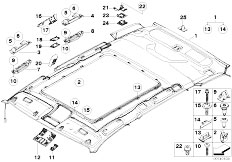 E83N X3 2.0d M47N2 SAV / Vehicle Trim/  Headlining Handle Panoramic Roof