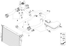 E83 X3 2.0d M47N2 SAV / Radiator Cooling System Water Hoses