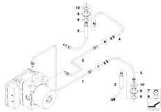 E64 M6 S85 Cabrio / Brakes Brake Pipe Rear