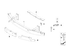 E64 645Ci N62 Cabrio / Vehicle Trim/  Carrier Bumper Front