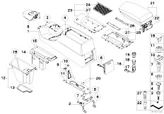 E83 X3 2.0d M47N2 SAV / Vehicle Trim Retrofit Armrest Front