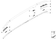E46 320d M47 Touring / Vehicle Trim/  Roof Railing