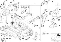 Z3 Z3 1.8 M43 Roadster / Bodywork/  Floor Panel Trunk Wheel Housing Rear